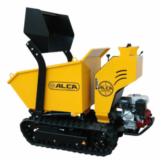 Mini Dumper avec cuve et pelle relevée
